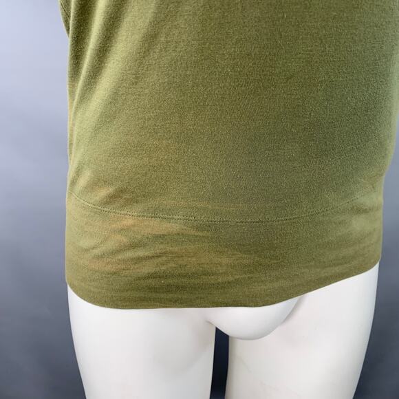 JOHN BARTLETT Size 38 Green Olive Cotton Crew Neck T-shirt - Picture 6 of 12